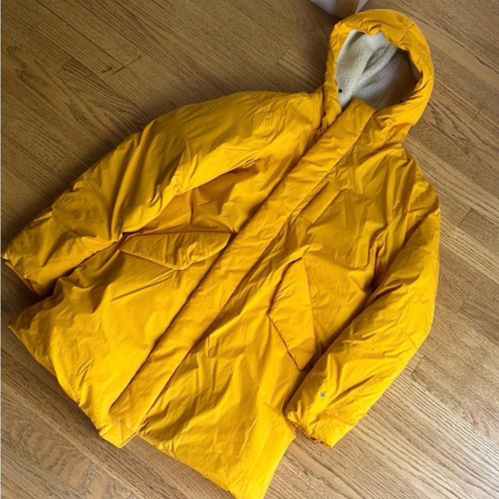 Yellow Rag & Bone Hooded Puffer Jacket